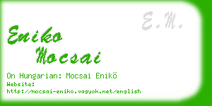 eniko mocsai business card